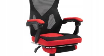 Review Luka Scaun birou Luka ergonomic negru si rosu reglabil