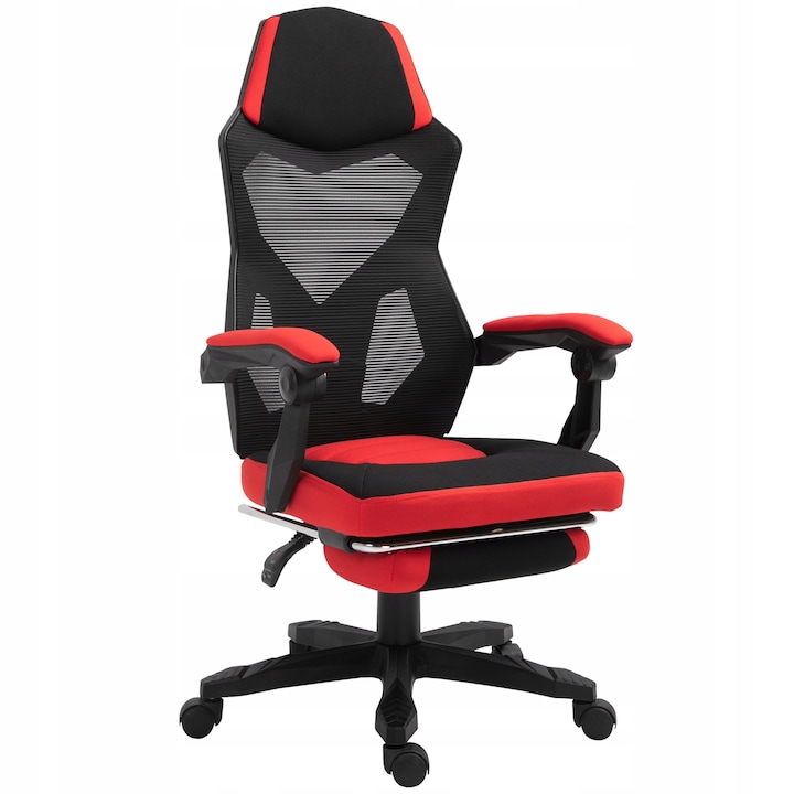 Review Luka Scaun birou Luka ergonomic negru si rosu reglabil