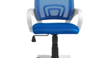 Review OEM Scaun birou micro tulle albastru ergonomic roti duble