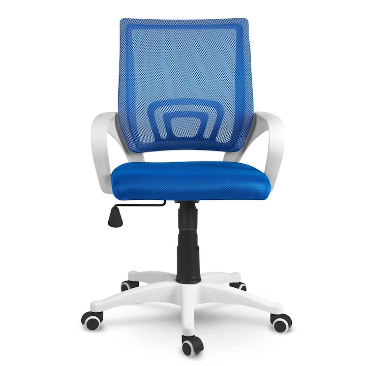 Review OEM Scaun birou micro tulle albastru ergonomic roti duble