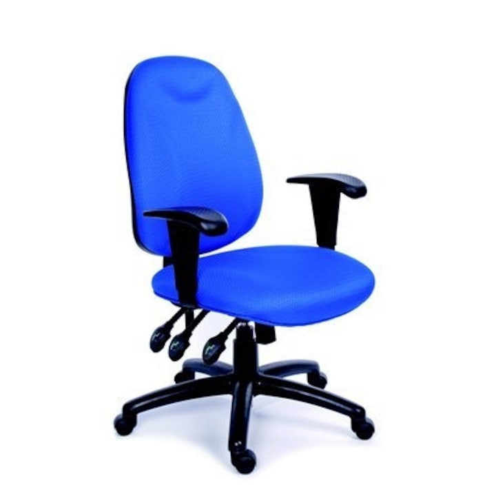 Review Mayah Scaun birou rotativ ergonomic spatar ajustabil albastru