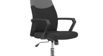 Review SilverHome Scaun pivotant birou ergonomic spatar rabatabil negru