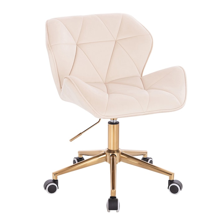 Review Votana HR111K scaun birou ergonomic catifea crem