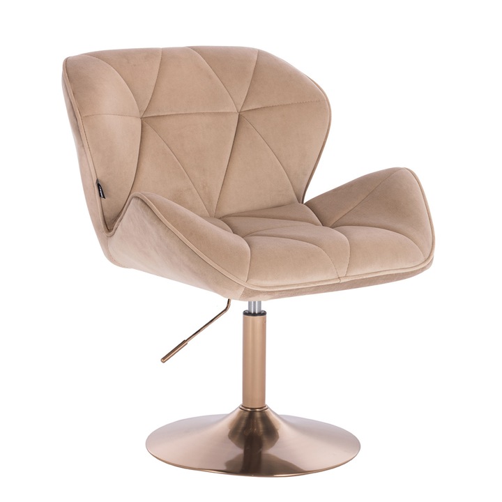Review Votana HR111N scaun birou ergonomic catifea baza aurie