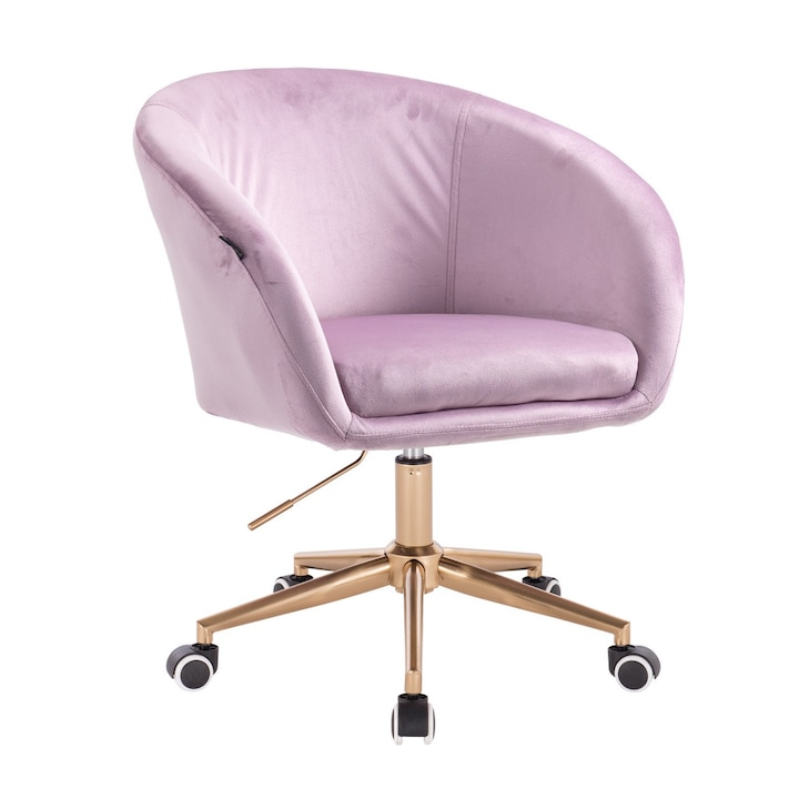Review Votana Scaun birou HR8326K ergonomic catifea mov baza aurie