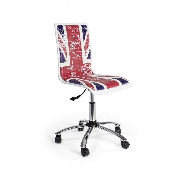 Review Bizzotto Scaun birou ergonomic British fără brate spătar înalt reglabil 120 Kg