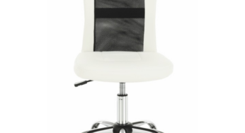 Review Decorer Idor Scaun birou ergonomic piele ecologica material textil negru alb 110 kg
