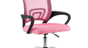 Review Decorer Scaun birou Dex ergonomic,roz negru,spatar 40×46 cm,sarcina 100 kg,textil,nemontat,roz