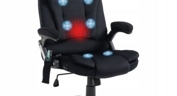 Review Luka Scaun birou cu masaj si incalzire ergonomic reglabil negru