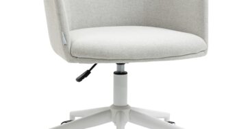 Review Vinsetto Scaun birou ergonomic cu roti tapiterie textil gri 120kg