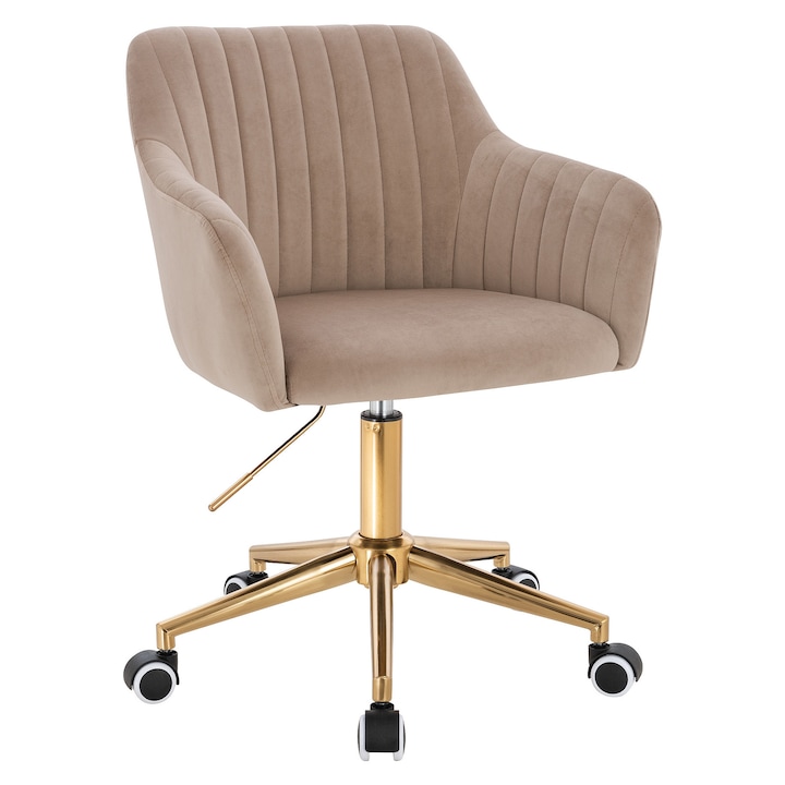 Review Votana HR190K Scaun birou ergonomic Catifea Baza aurie