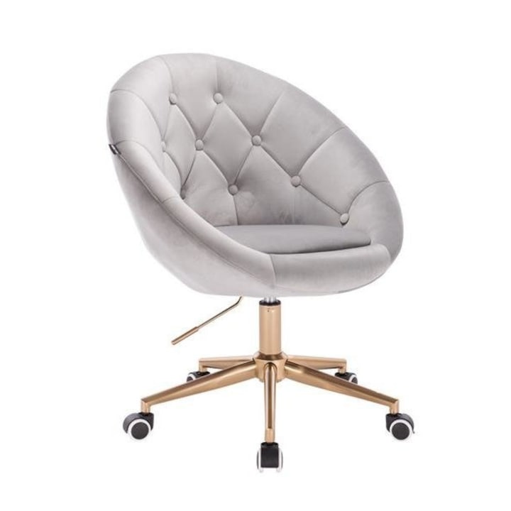 Review Votana HR8516K scaun birou ergonomic reglabil catifea gri