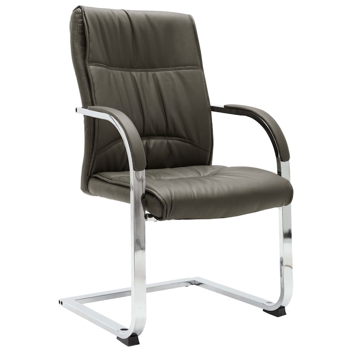 Review vidaXL Scaun birou tip consola piele ecologica gri