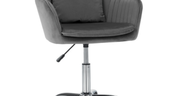Review Decorer Scaun birou Klian catifea gri ergonomic reglabil
