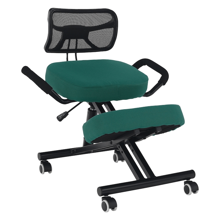 Review Decorer Scaun ergonomic birou Rufus suport lombar cotiere verde