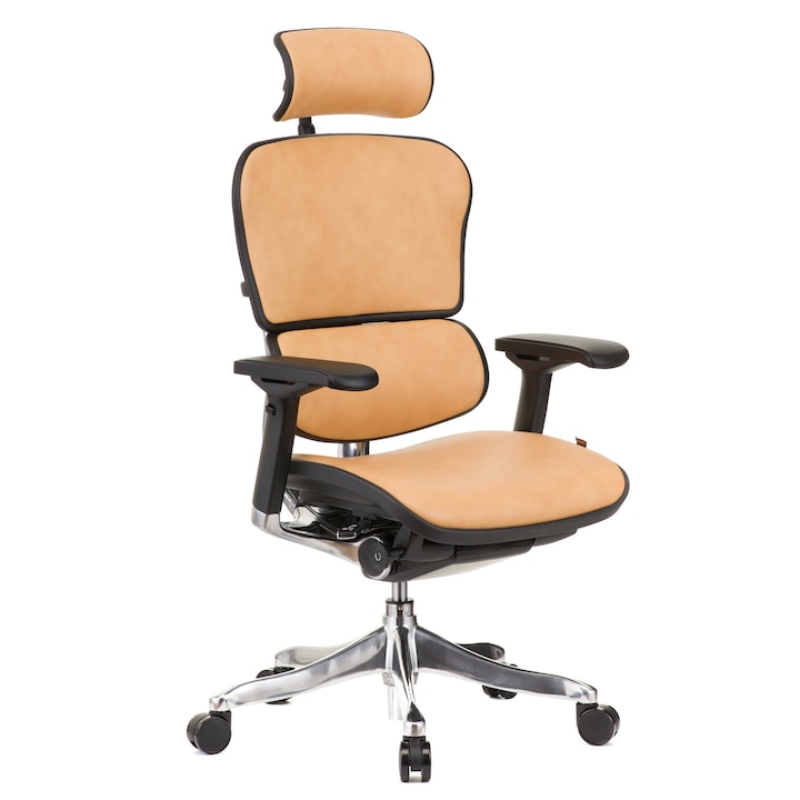 Review Ergohuman Scaun QMOBILI Ergohuman v2 Plus Elite HI Piele genuine Crem