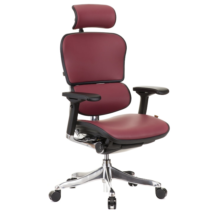 Review Ergohuman Scaun QMOBILI Ergohuman v2 Plus Elite HI piele genuine visiniu suport lombar tetiera 2D brate reglabile 4D