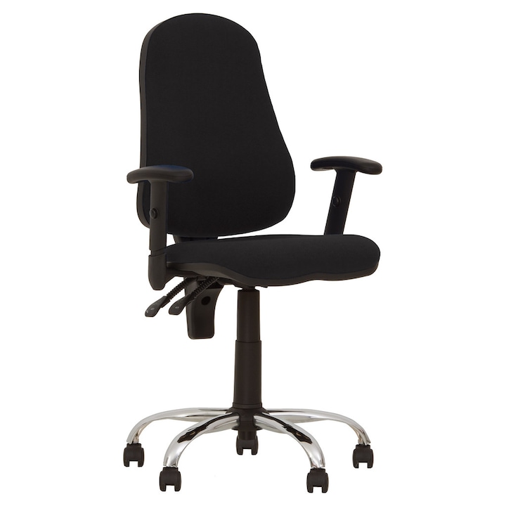 Review Ergonica OFFICE GTR CHROME Scaun birou ergonomic brate ajustabile negru