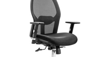 Review OEM Scaun birou directorial rotativ,LA-829AH,cu spatar,inaltime ajustabila,150 Kg,mesh,neasamblat,negru