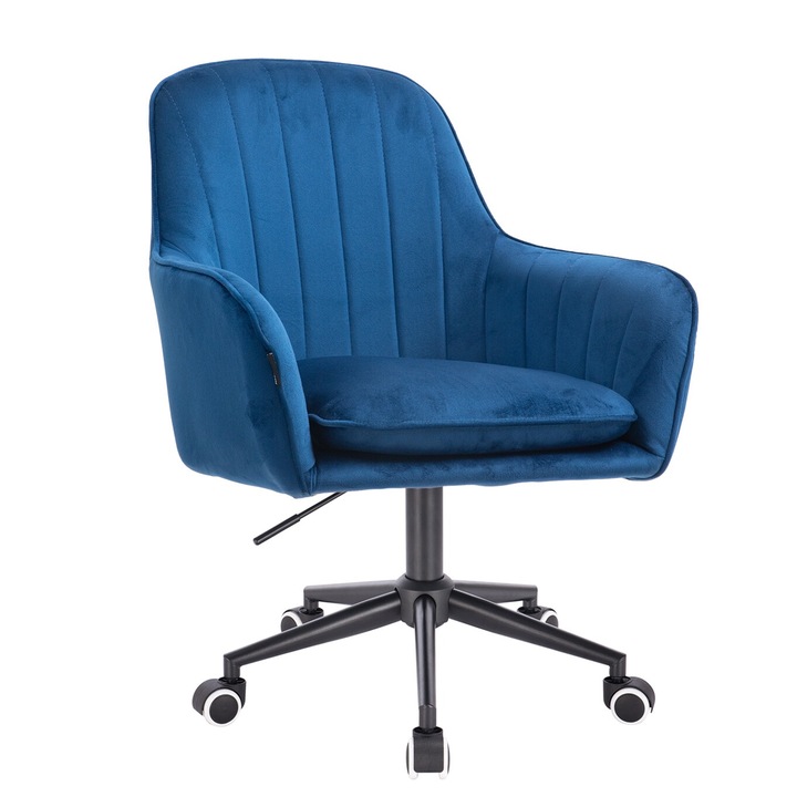 Review Votana HR2022K Scaun birou ergonomic catifea albastru