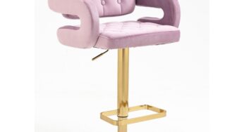Review Votana HR8403KW Scaun birou ergonomic catifea mov baza aurie
