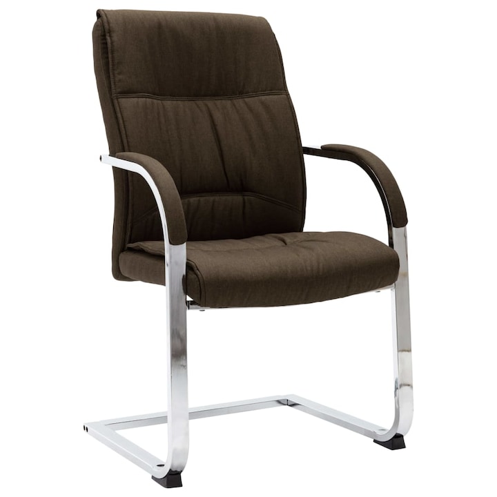 Review vidaXL Scaun birou consola ergonomic maro poliester metal