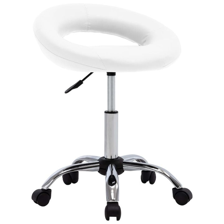 Review vidaXL Scaun de lucru Ergonomic fara brate fara spatar Alb