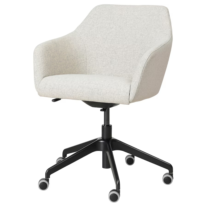 Review OEM Scaun conferinta rotativ ergonomic tapitat Bej Negru ajustabil