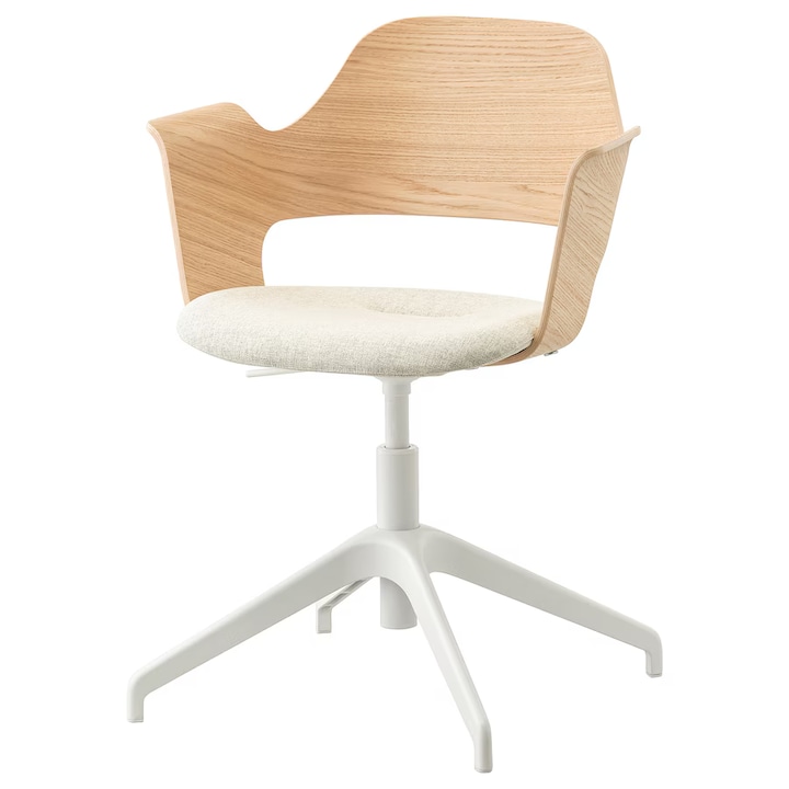 Review OEM Scaun conferinta/birou Stejar Alb Bej ergonomic ajustabil 360°