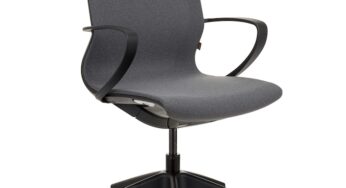 Review QMOBILI Scaun birou VISION BL Ergonomic,Cu brate,Cu spatar,Rotativ Inaltime reglabila Mecansism balans self-Weight,120 Kg,Textil,Neasamblat,Negru Gri