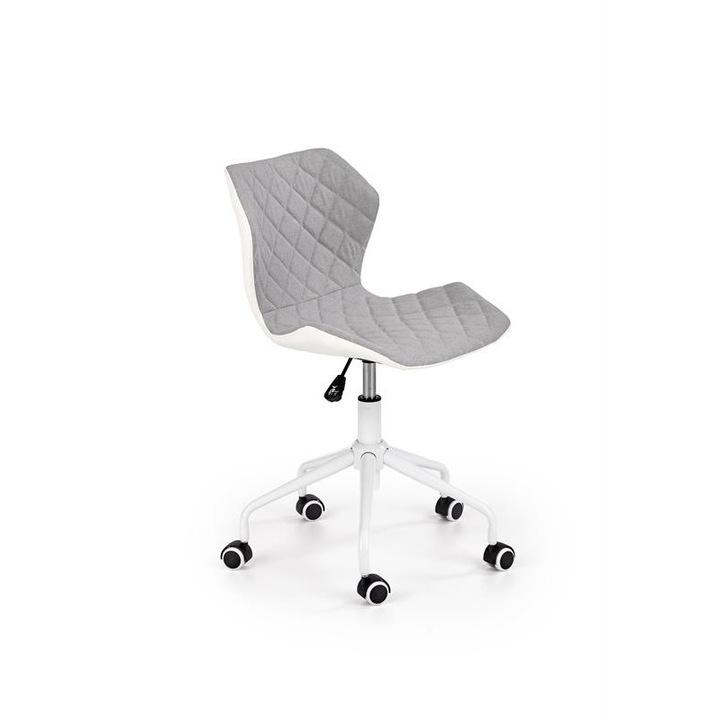 Review SANI Scaun de birou Matrix ergonomic fara brate cu spatar amortizor 100 Kg textil neasamblat gri