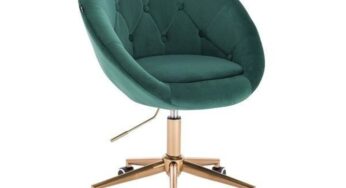 Review Votana HR8516CK scaun birou ergonomic spatar ajustabil 120Kg catifea verde smarald