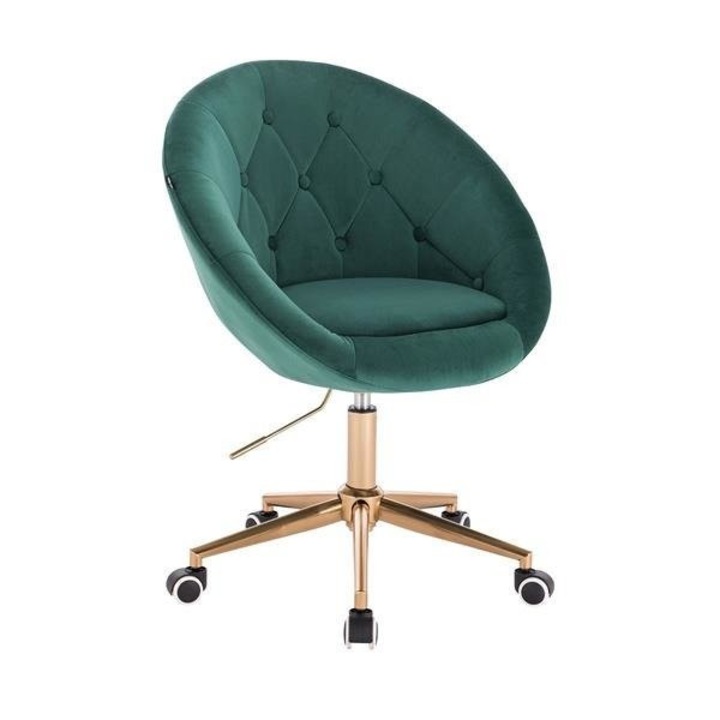 Review Votana HR8516CK scaun birou ergonomic spatar ajustabil 120Kg catifea verde smarald