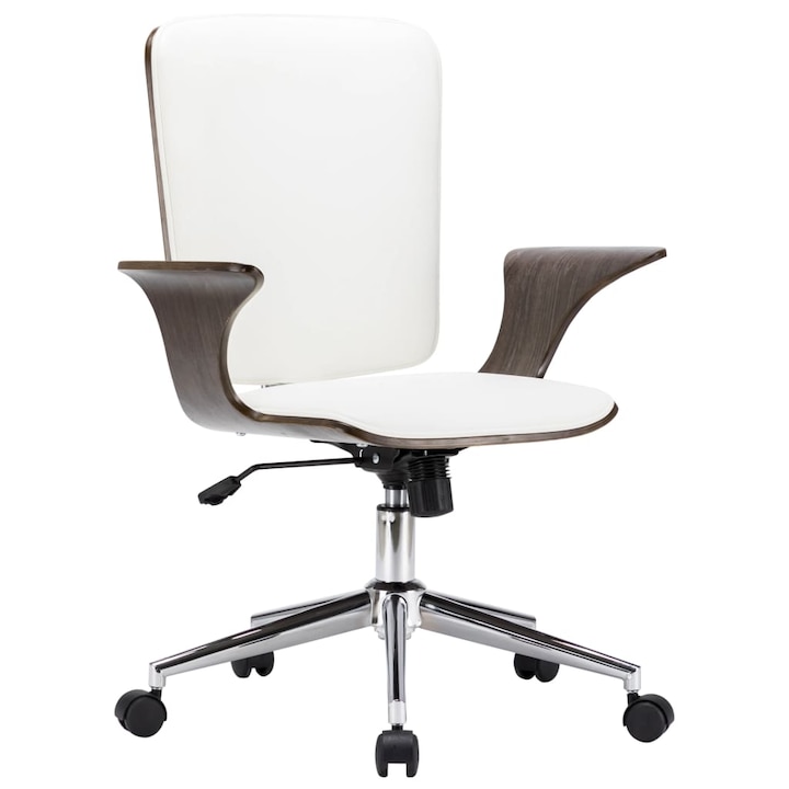 Review Zakito Europe Scaun birou ergonomic piele ecologica alb
