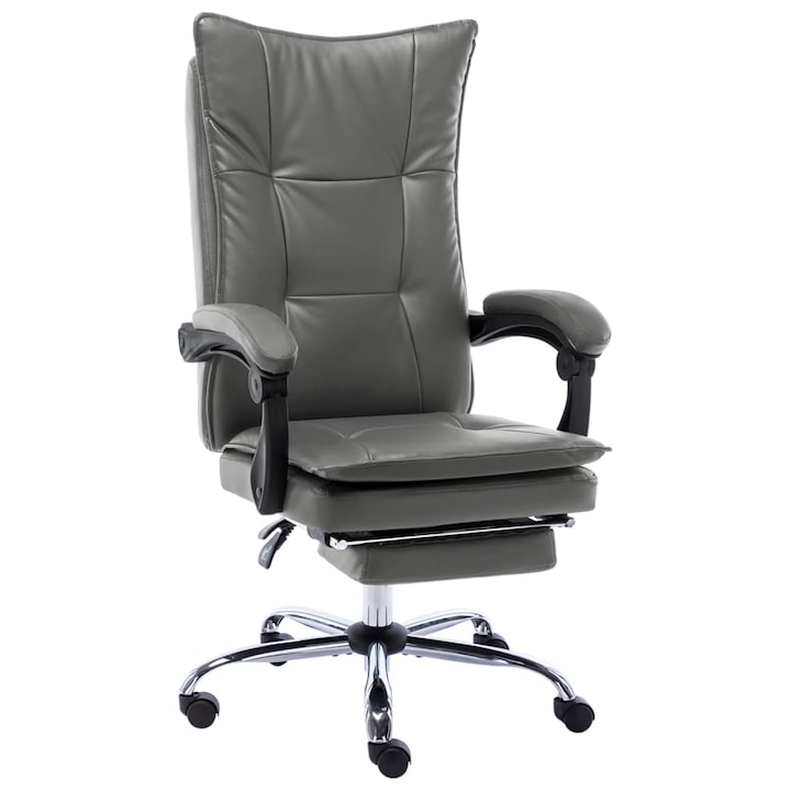 Review vidaXL Scaun birou ergonomic piele ecologica inclinabil reglabil