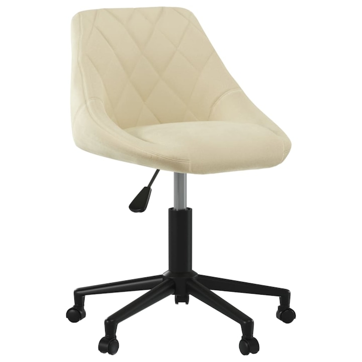 Review vidaXL Scaun birou pivotant catifea crem