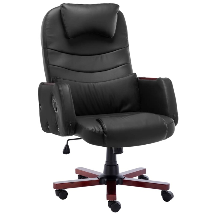 Review vidaXL Scaun de birou ergonomic cu spatar inalt reglabil Negru