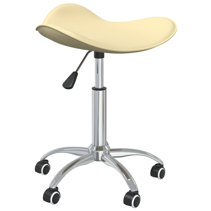 Review vidaXL Scaun de birou ergonomic fara brate cu spatar crem