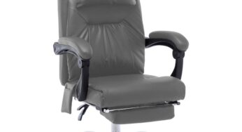Review vidaXL Scaun de birou ergonomic piele ecologica masaj inclinare