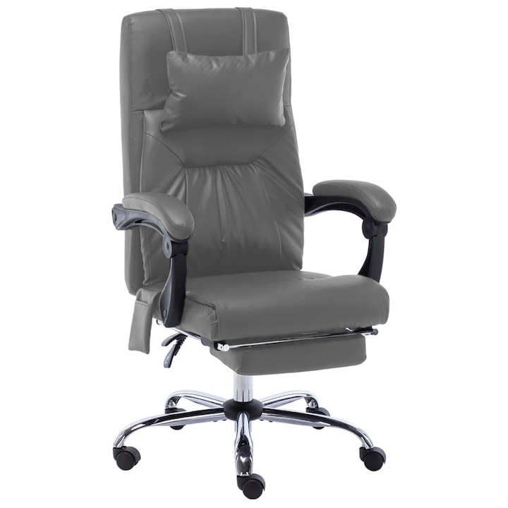 Review vidaXL Scaun de birou ergonomic piele ecologica masaj inclinare