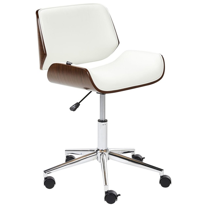 Review Beliani PALATKA Scaun birou ergonomic rotire 360° piele ecologica