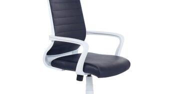 Review Beliani Scaun birou Leader ergonomic,spatar reglabil,rotire 360°,120 Kg,piele ecologica,neasamblat,negru
