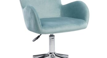 Review Beliani Scaun birou Priddy Catifea verde menta Ergonomic