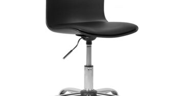 Review Beliani Scaun birou Vamo Negru piele ecologica rotire 360