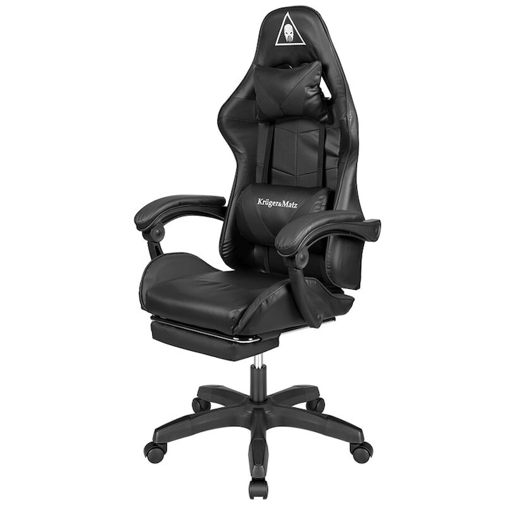 Review Kruger&Matz Scaun gaming ergonomic piele eco spatar reglabil 145°