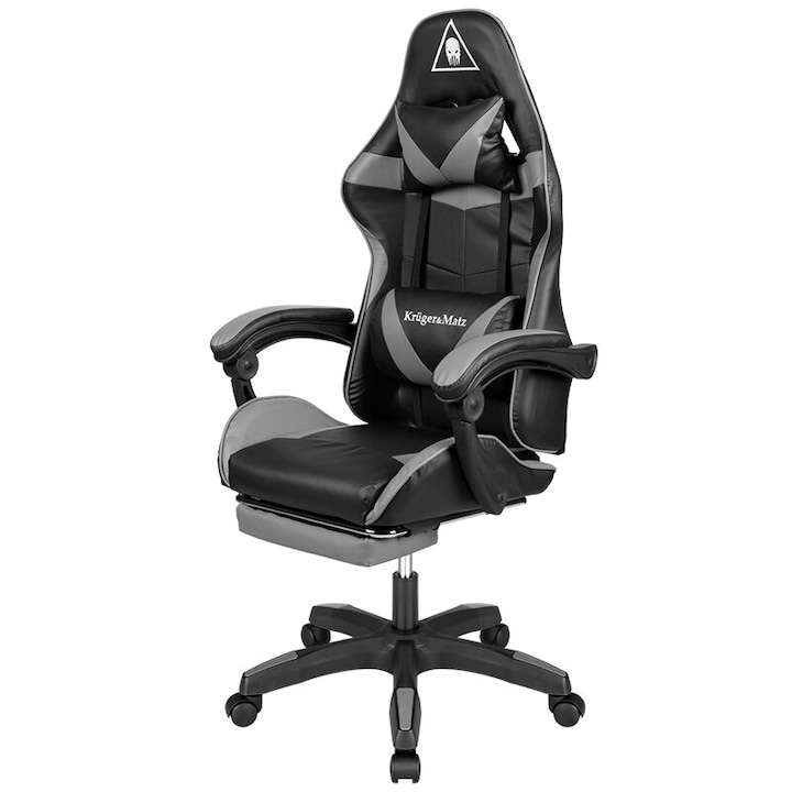 Review Kruger&Matz Scaun gaming ergonomnic Spatar reglabil 145° 150 kg piele ecologica