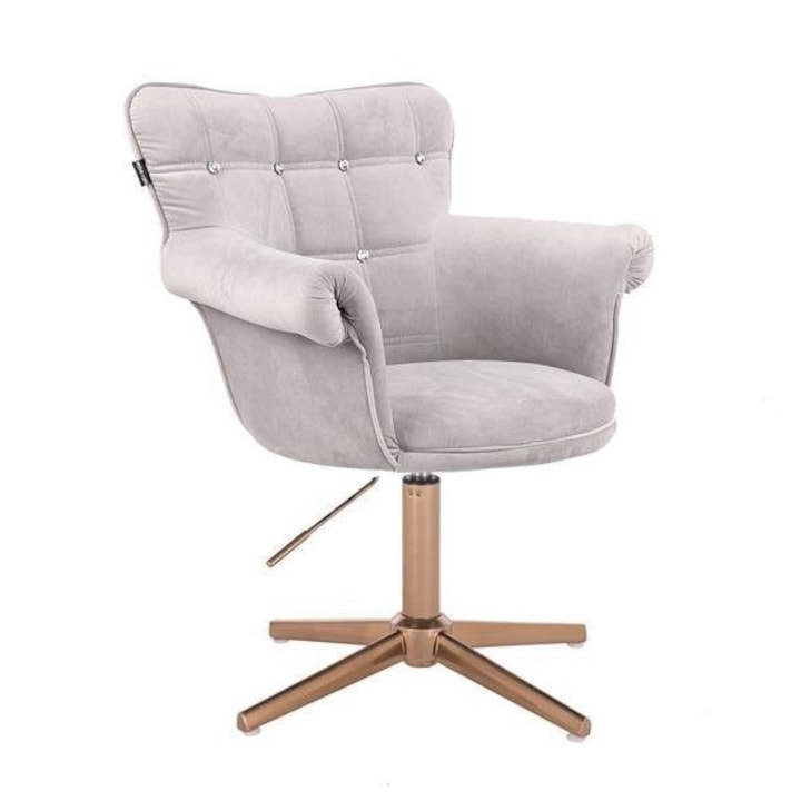 Review Votana HR804CCROSS Scaun birou ergonomic catifea gri ajustabil