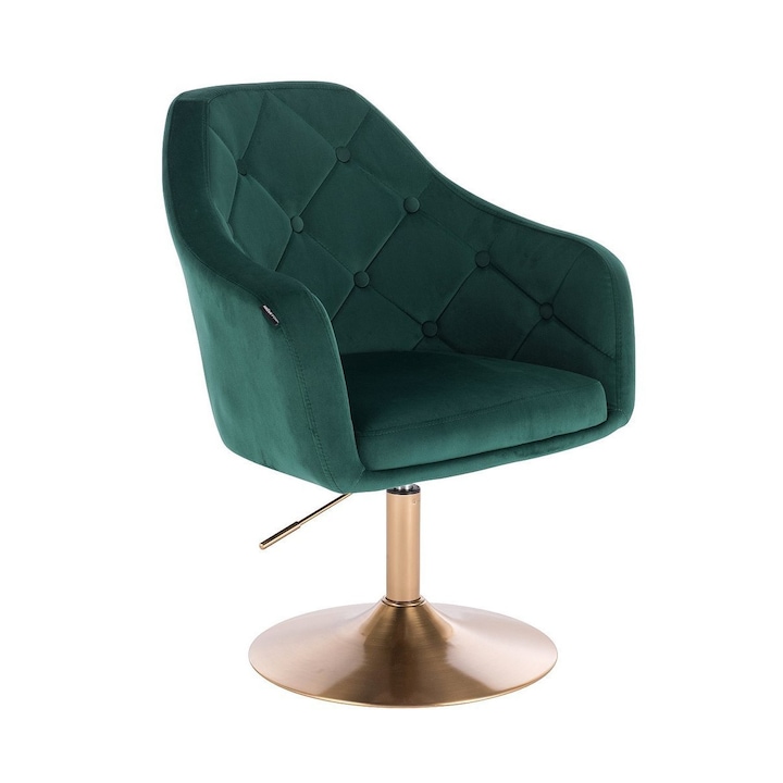 Review Votana HR831N Scaun birou ergonomic spatar ajustabil 120Kg catifea verde
