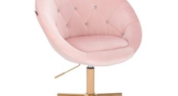 Review Votana HR8516CROSS Scaun birou ergonomic catifea roz pudrat ajustabil