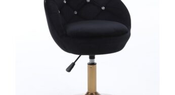 Review Votana HR948N Scaun birou ergonomic catifea negru ajustabil